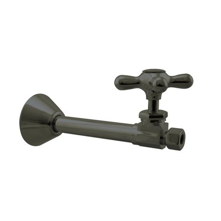 WESTBRASS Straight Stop, 1/2" Copper Sweat x 3/8" OD Comp. in Oil Rubbed Bronze D1114X-12